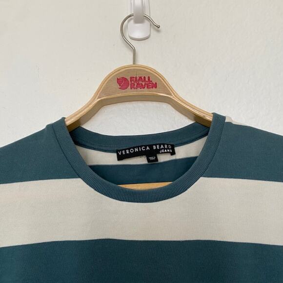 Veronica Beard Jeans Striped Knot Tyla Tee Shirt Dress Stripes Women's Large - Picture 5 of 10